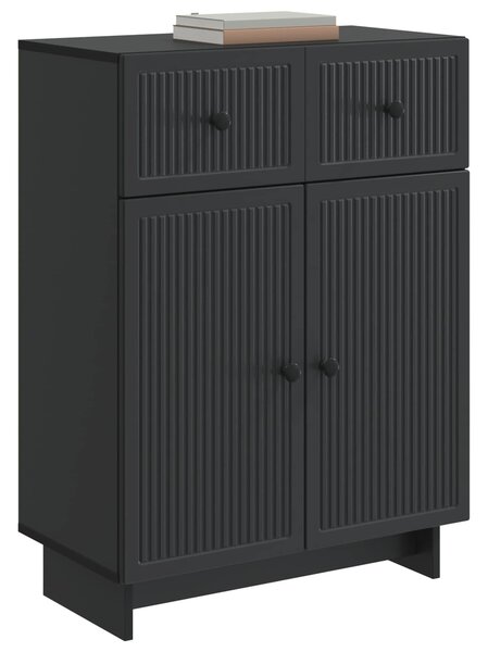 VidaXL Széf Fekete 66 x 34,5 x 90 cm Szerelt Fa