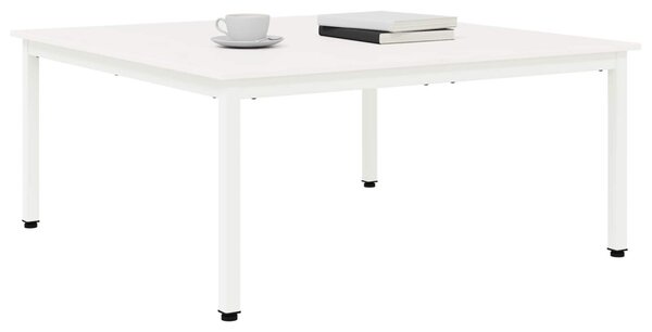 Dohányzóasztal Fehér 100 x 100 x 45 cm Tömör fenyőfa