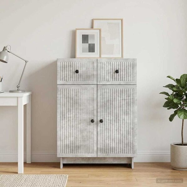 VidaXL Széf Betonszürke 66 x 34,5 x 90 cm Szerelt Fa