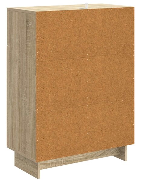 VidaXL Széf Sonoma Tölgy 66 x 34,5 x 90 cm Szerelt Fa