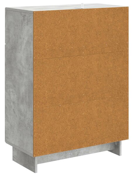 VidaXL Széf Betonszürke 66 x 34,5 x 90 cm Szerelt Fa