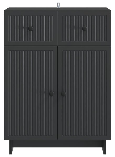 VidaXL Széf Fekete 66 x 34,5 x 90 cm Szerelt Fa