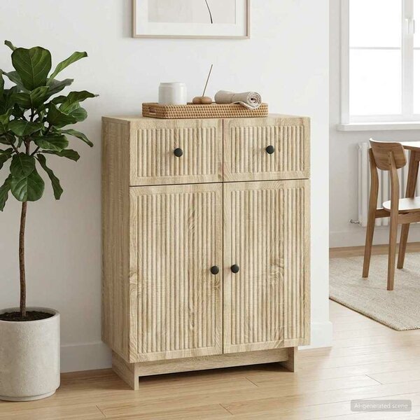 VidaXL Széf Sonoma Tölgy 66 x 34,5 x 90 cm Szerelt Fa