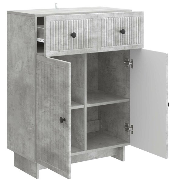 VidaXL Széf Betonszürke 66 x 34,5 x 90 cm Szerelt Fa