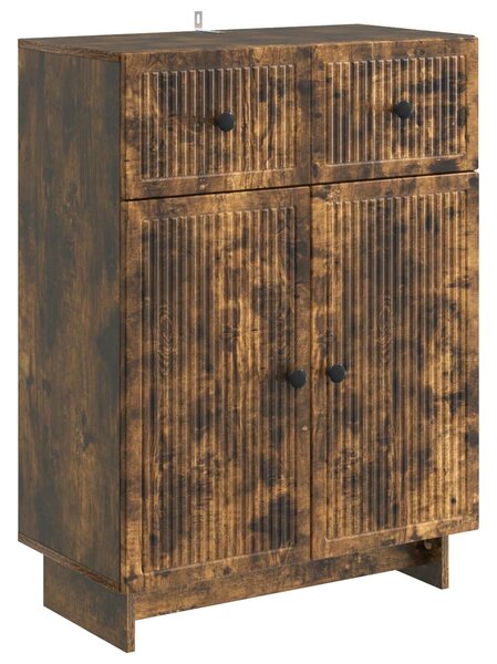 VidaXL Széf Füstös Tölgy 66 x 34,5 x 90 cm Szerelt Fa