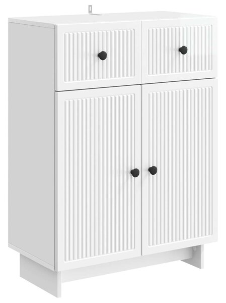 VidaXL Széf Magasfényű Fehér 66 x 34,5 x 90 cm Szerelt Fa