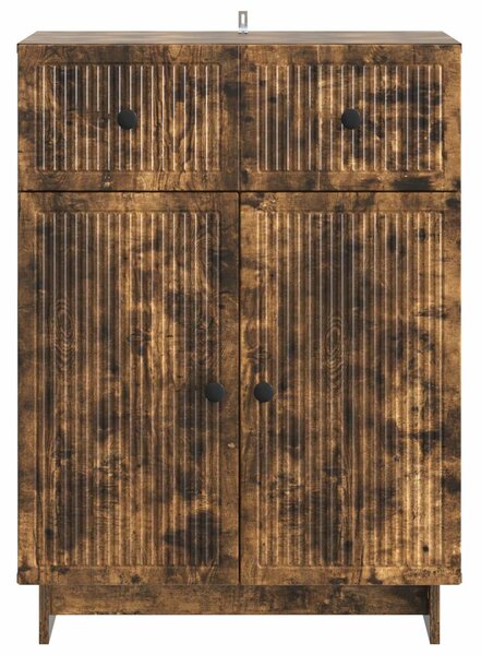 VidaXL Széf Füstös Tölgy 66 x 34,5 x 90 cm Szerelt Fa