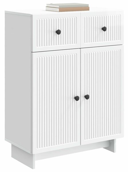 VidaXL Széf Magasfényű Fehér 66 x 34,5 x 90 cm Szerelt Fa