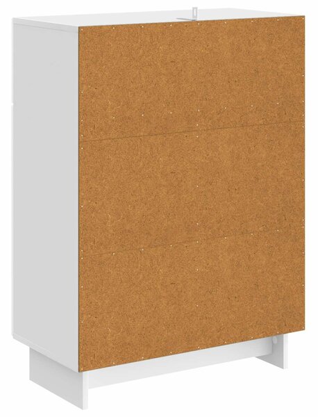 VidaXL Széf Magasfényű Fehér 66 x 34,5 x 90 cm Szerelt Fa