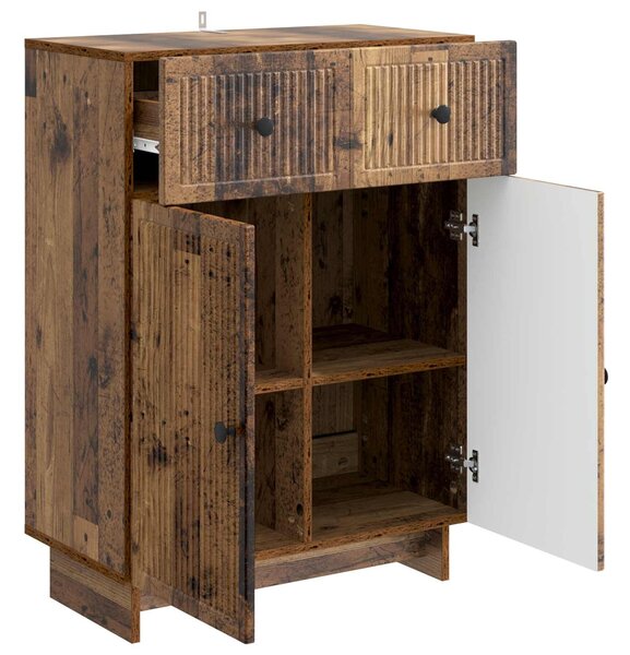 VidaXL Széf Antik Fa 66 x 34,5 x 90 cm Szerelt Fa