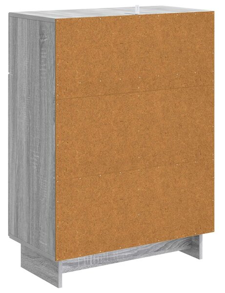 VidaXL Széf Szürke Sonoma 66 x 34,5 x 90 cm Szerelt Fa
