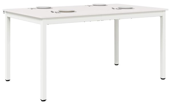 Étkezőasztal Fehér 150 x 90 x 75 cm Tömör fenyőfa