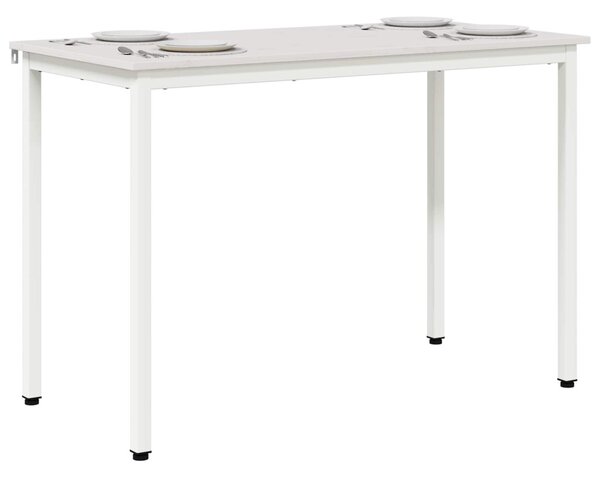 Étkezőasztal Fehér 110 x 55 x 75 cm Tömör fenyőfa