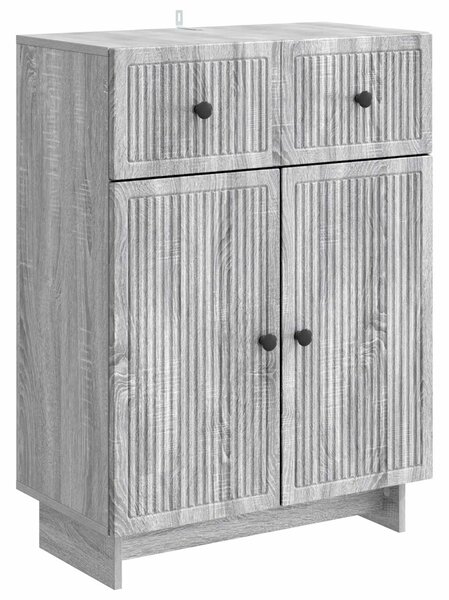 VidaXL Széf Szürke Sonoma 66 x 34,5 x 90 cm Szerelt Fa