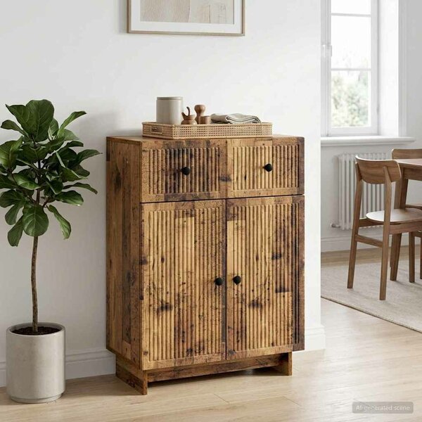 VidaXL Széf Antik Fa 66 x 34,5 x 90 cm Szerelt Fa