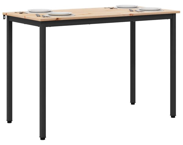 Étkezőasztal Természetes 110 x 55 x 75 cm Tömör fenyőfa