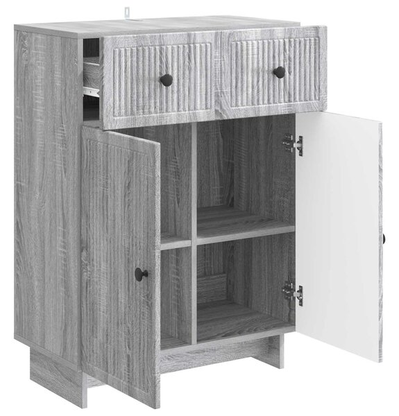 VidaXL Széf Szürke Sonoma 66 x 34,5 x 90 cm Szerelt Fa