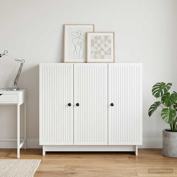 VidaXL Széf Fehér 89 x 34,5 x 80 cm Szerelt Fa