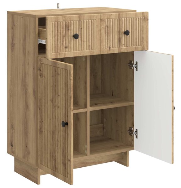 VidaXL Széf Kézműves Tölgy 66 x 34,5 x 90 cm Szerelt Fa