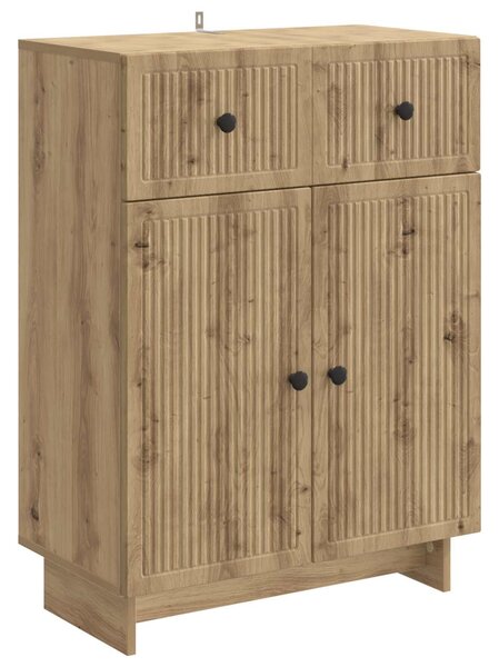 VidaXL Széf Kézműves Tölgy 66 x 34,5 x 90 cm Szerelt Fa