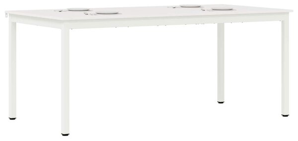 Étkezőasztal Fehér 180 x 90 x 75 cm Tömör fenyőfa