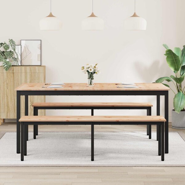 Étkezőasztal Természetes 180 x 90 x 75 cm Tömör fenyőfa
