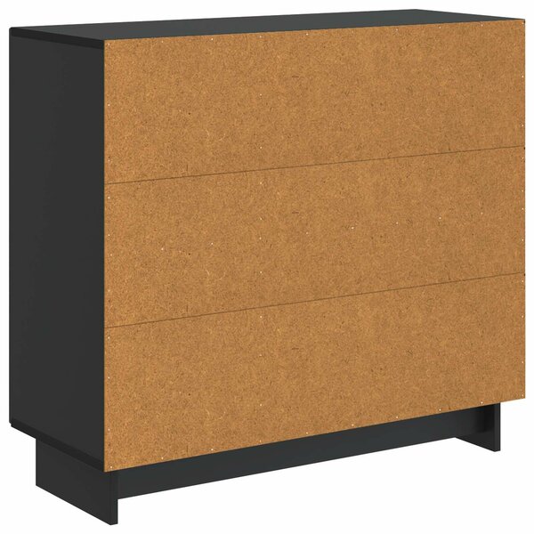 VidaXL Széf Fekete 89 x 34,5 x 80 cm Szerelt Fa