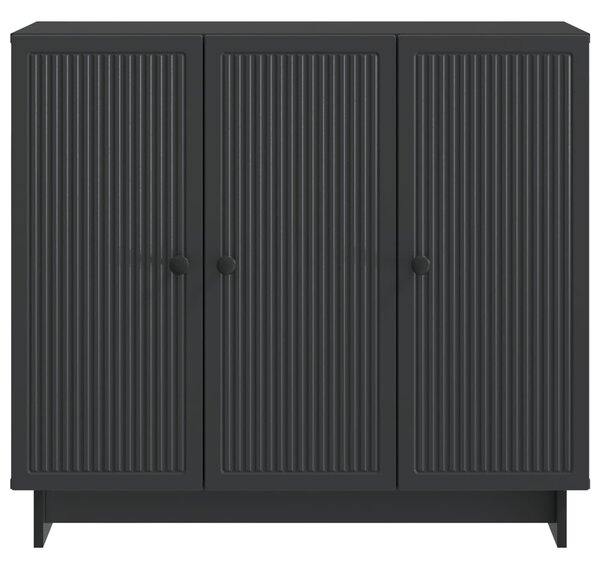 VidaXL Széf Fekete 89 x 34,5 x 80 cm Szerelt Fa