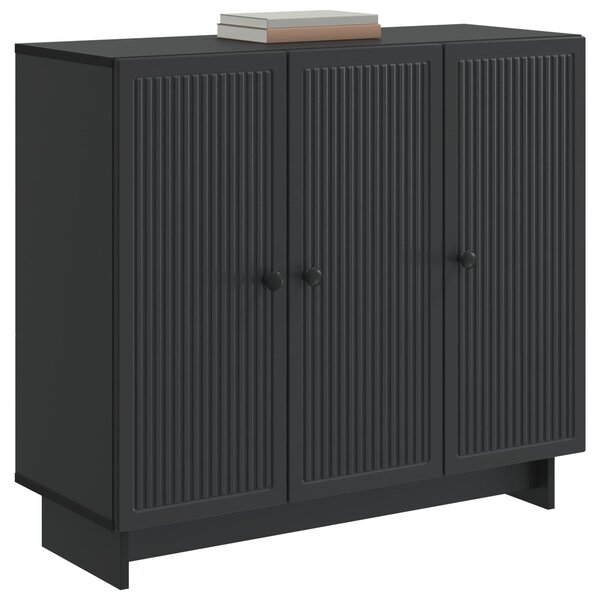 VidaXL Széf Fekete 89 x 34,5 x 80 cm Szerelt Fa