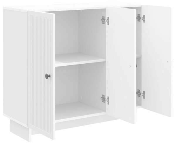 VidaXL Széf Magasfényű Fehér 89 x 34,5 x 80 cm Szerelt Fa