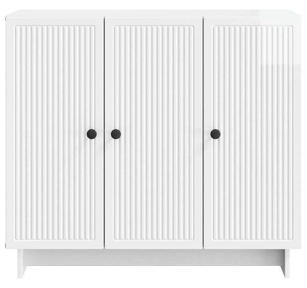 VidaXL Széf Magasfényű Fehér 89 x 34,5 x 80 cm Szerelt Fa