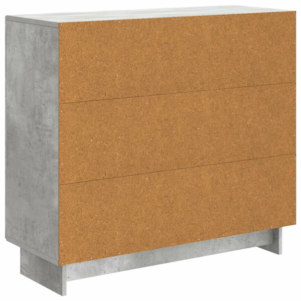 VidaXL Széf Betonszürke 89 x 34,5 x 80 cm Szerelt Fa