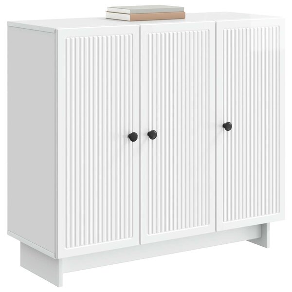 VidaXL Széf Magasfényű Fehér 89 x 34,5 x 80 cm Szerelt Fa