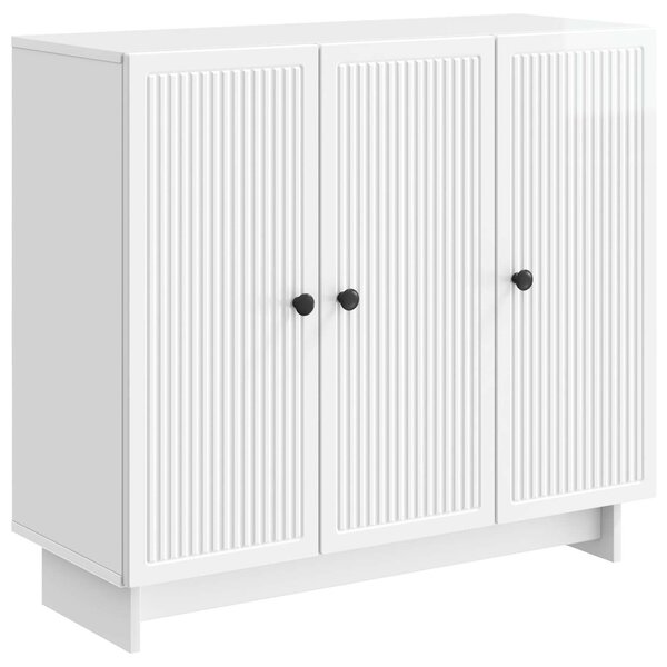 VidaXL Széf Magasfényű Fehér 89 x 34,5 x 80 cm Szerelt Fa