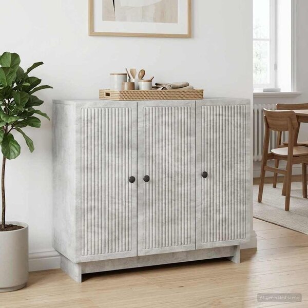 VidaXL Széf Betonszürke 89 x 34,5 x 80 cm Szerelt Fa