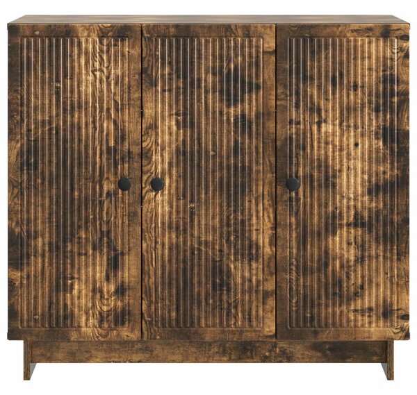 VidaXL Széf Füstös Tölgy 89 x 34,5 x 80 cm Szerelt Fa