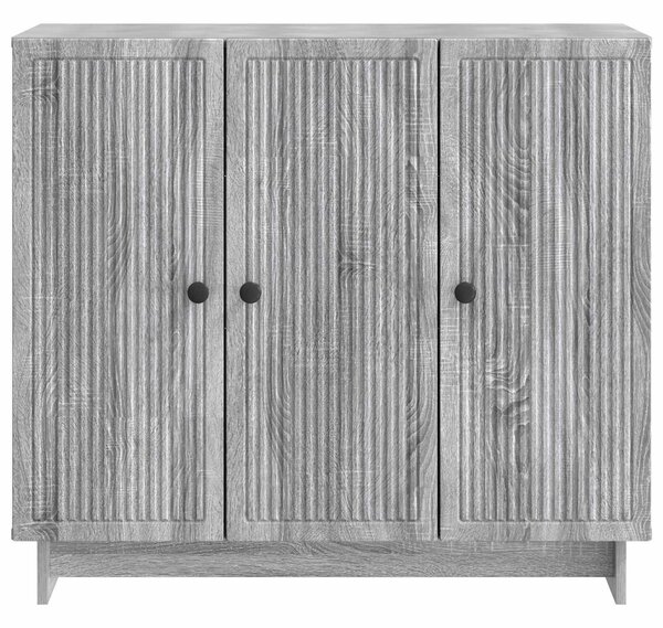 VidaXL Széf Szürke Sonoma 89 x 34,5 x 80 cm Szerelt Fa