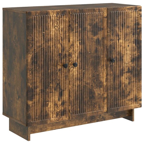 VidaXL Széf Füstös Tölgy 89 x 34,5 x 80 cm Szerelt Fa