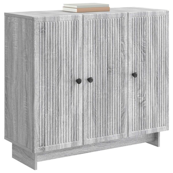 VidaXL Széf Szürke Sonoma 89 x 34,5 x 80 cm Szerelt Fa