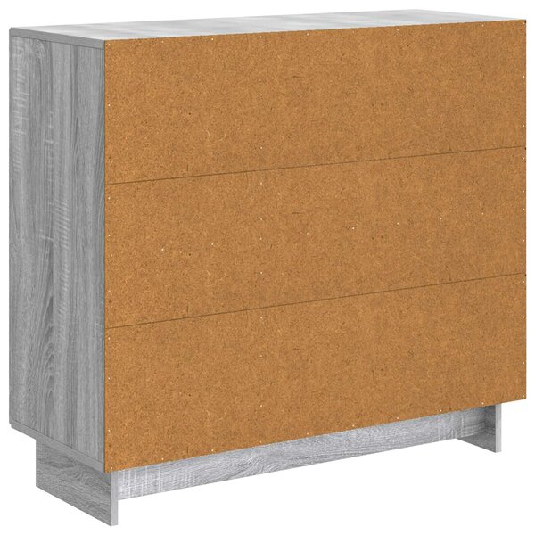 VidaXL Széf Szürke Sonoma 89 x 34,5 x 80 cm Szerelt Fa