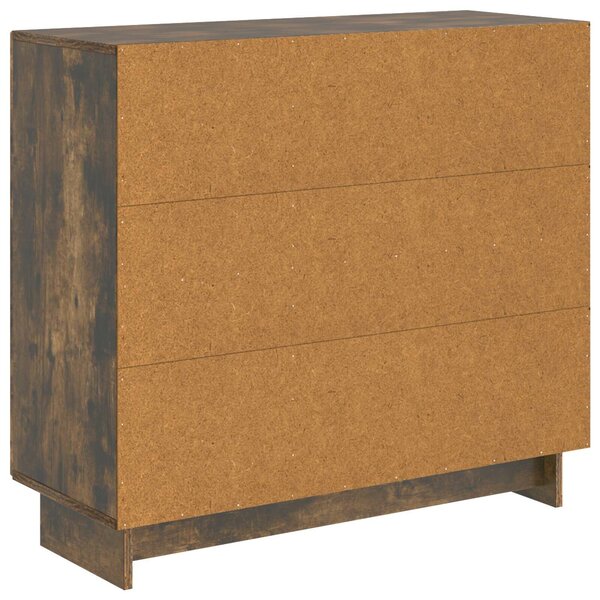 VidaXL Széf Füstös Tölgy 89 x 34,5 x 80 cm Szerelt Fa