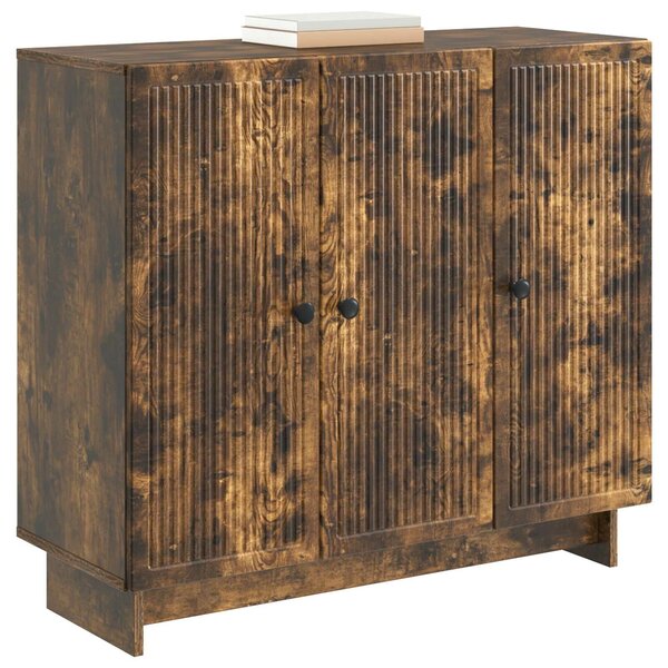 VidaXL Széf Füstös Tölgy 89 x 34,5 x 80 cm Szerelt Fa