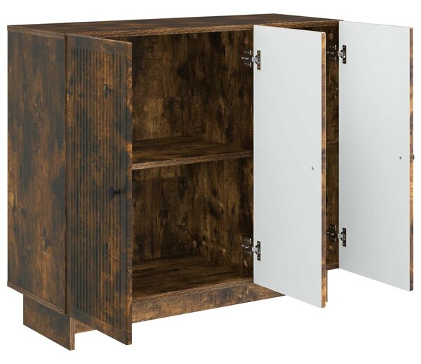 VidaXL Széf Füstös Tölgy 89 x 34,5 x 80 cm Szerelt Fa