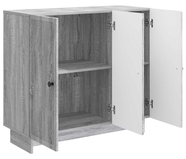 VidaXL Széf Szürke Sonoma 89 x 34,5 x 80 cm Szerelt Fa