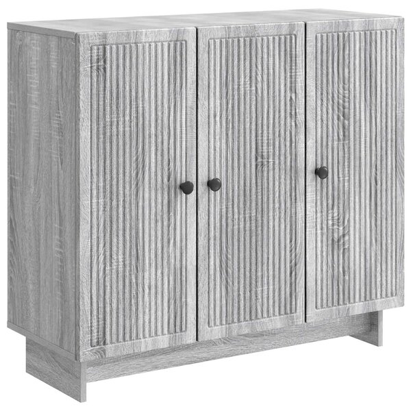 VidaXL Széf Szürke Sonoma 89 x 34,5 x 80 cm Szerelt Fa