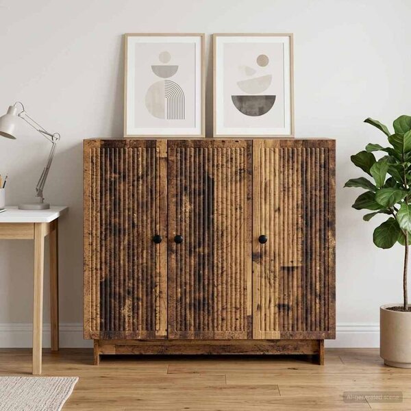 VidaXL Széf Antik Fa 89 x 34,5 x 80 cm Szerelt Fa