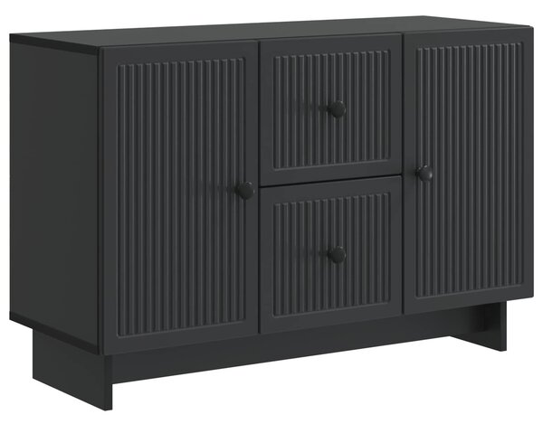VidaXL Széf fiókkal Fekete 89 x 34,5 x 60 cm Szerelt Fa
