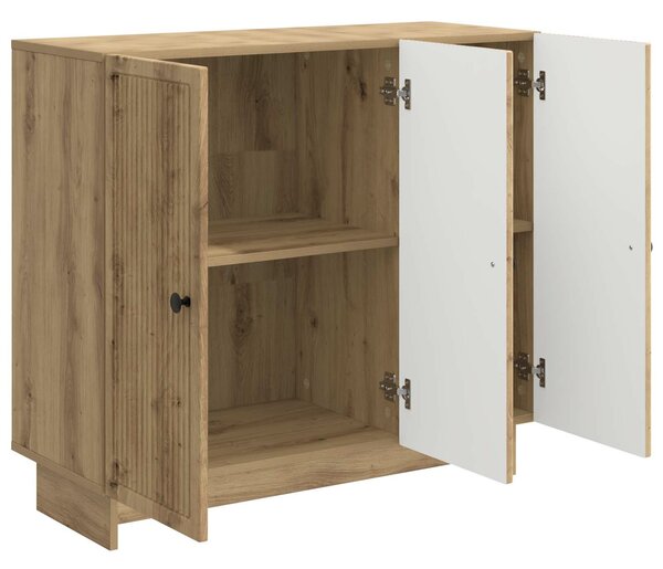 VidaXL Széf Kézműves Tölgy 89 x 34,5 x 80 cm Szerelt Fa