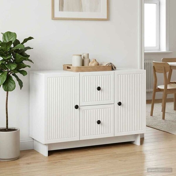 VidaXL Széf Fehér 89 x 34,5 x 60 cm Szerelt Fa