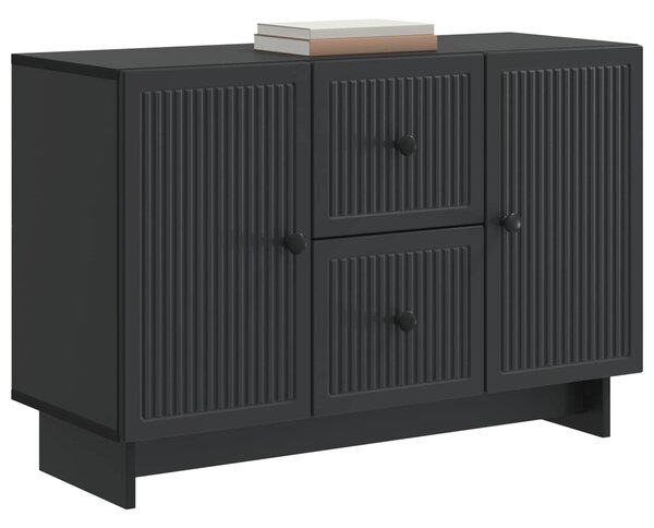VidaXL Széf fiókkal Fekete 89 x 34,5 x 60 cm Szerelt Fa